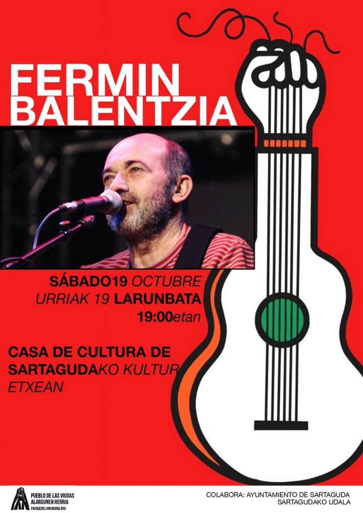 No te pierdas el sábado 19 en la casa de cultura el concierto de Fermin Balentzia