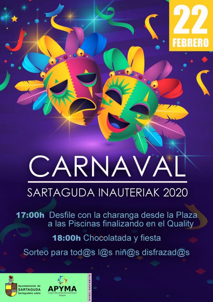 No te pierdas el 22 de febrero el desfile, chocolatada y fiesta por carnaval