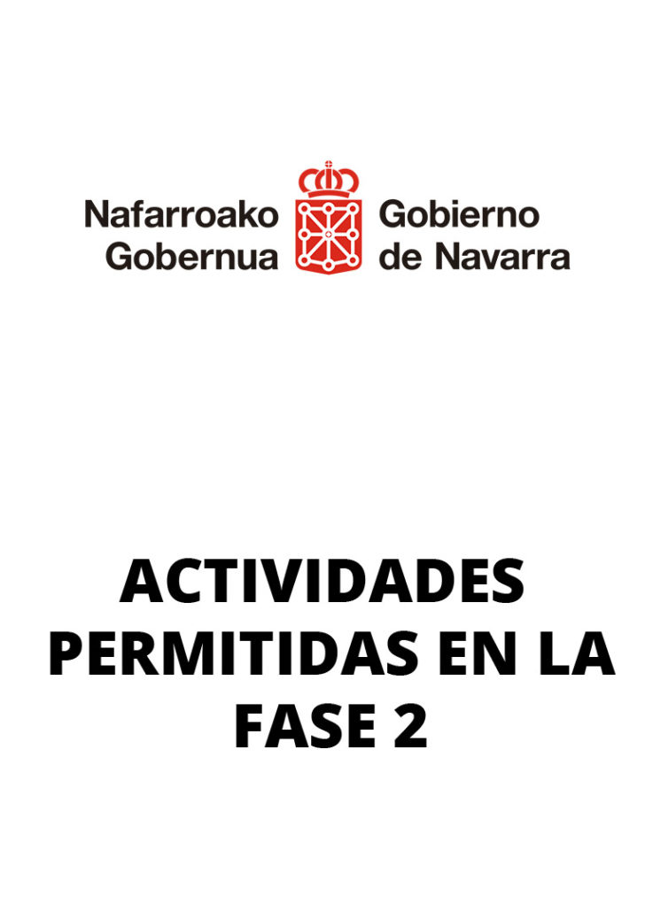 Se regulan diversas actividades permitidas en la fase 2 en la Comunidad Foral de Navarra.