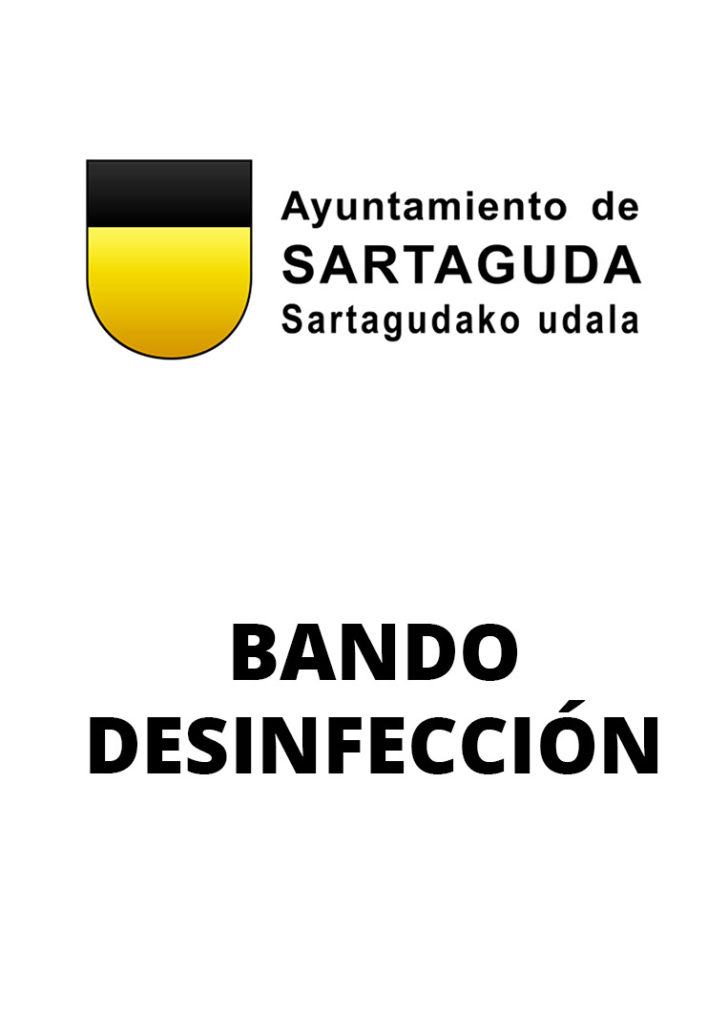El jueve 28 de mayo de 2020 a las 21:00 se va a proceder a realizar la desinfección de las calles del municipio.