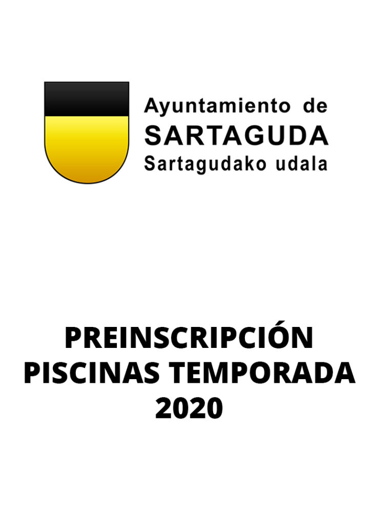 Publicada documentación y formulario para la preinscripción en las piscinas para la temporada 2020 que se deberá a piscinas@sartaguda.net.