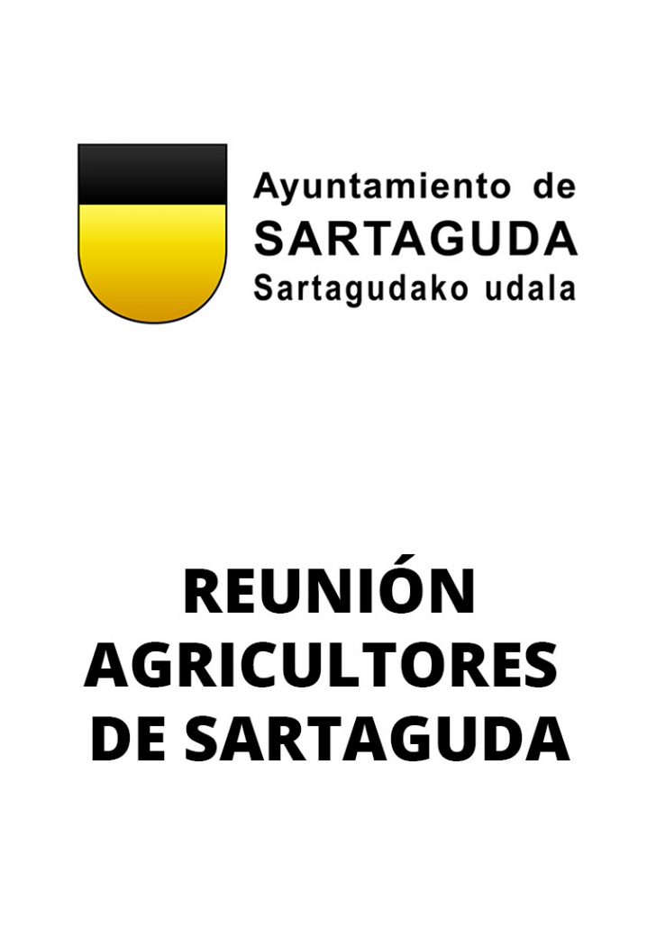 Reunion de los agricultores de Sartaguda, jueves 7 de abril a las 13:00, para tratar la fecha de la feria del melocotón.