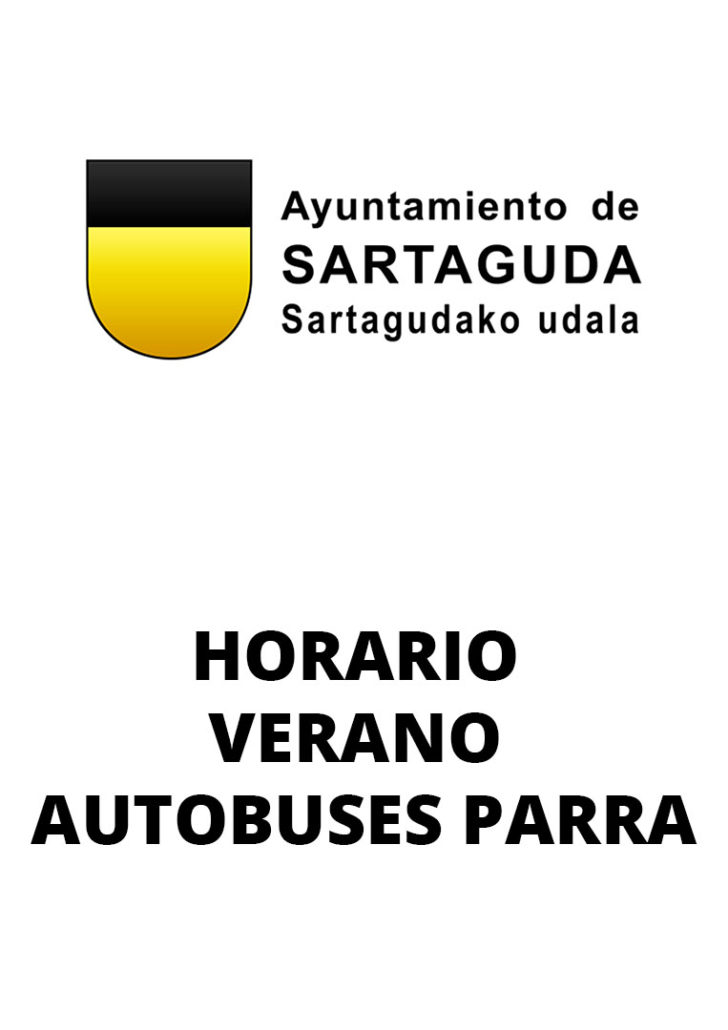 El ayuntamiento de Sartaguda informa sobre el nuevo horario de verano de los autobuses Parra.