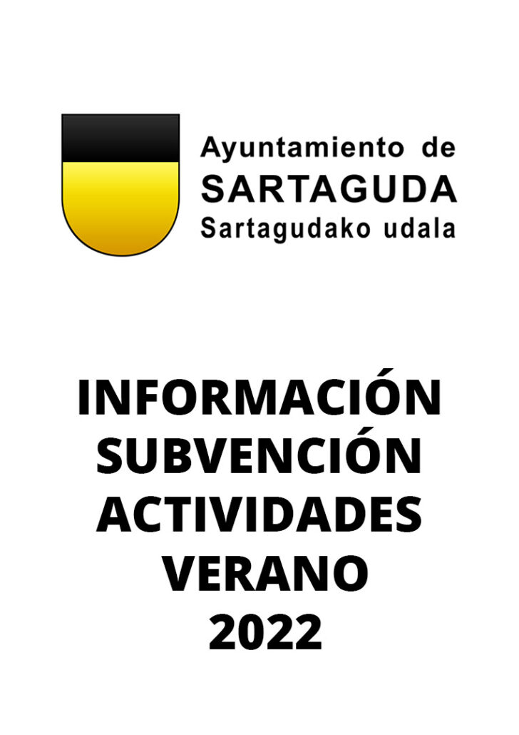 Información subvención actividades verano: El plazo para entregar los justificantes de pago de esta subvención es del 1 AL 15 DE SEPTIEMBRE DE 2022.