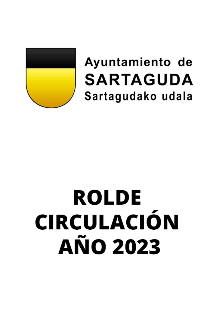 Se informa a todos los vecinos del municipio de Sartaguda sobre el plazo de pago en periodo voluntario del ROLDE CIRCULACIÓN AÑO 2023.