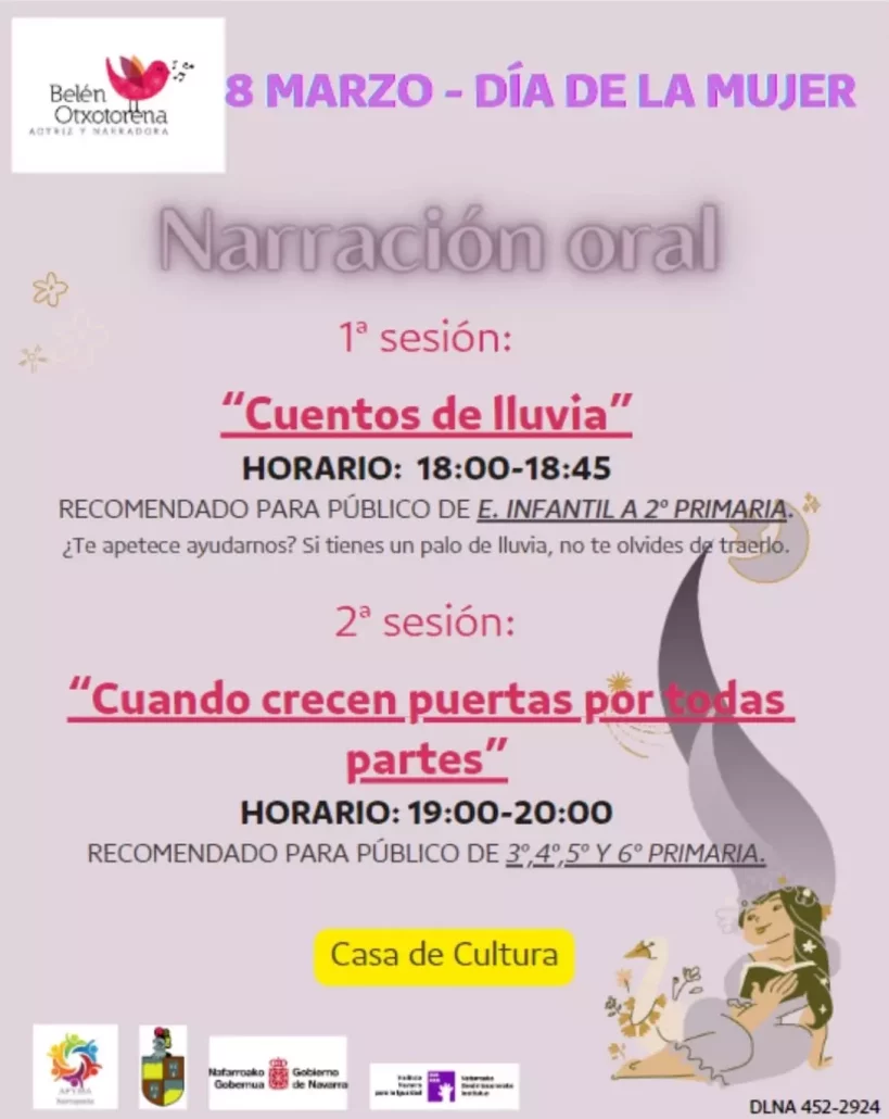 Narración oral día de la mujer - SARTAGUDA