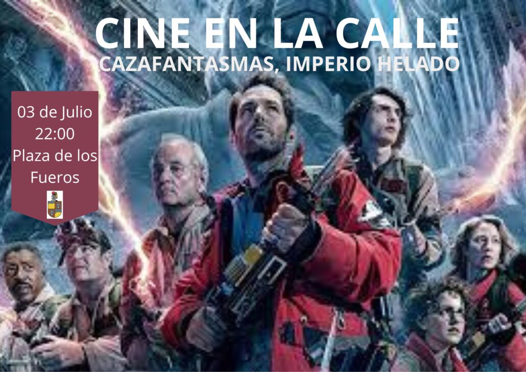 Disfruta del mejor cine al aire libre con Cazafantasmas: Imperio Helado el 3 de julio a las 22:00 h en la Plaza de los Fueros.