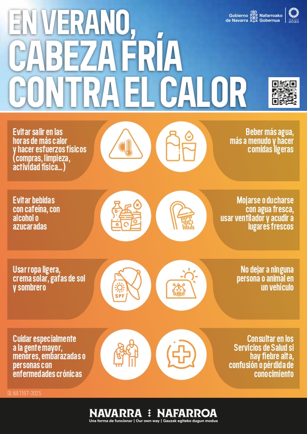 Recomendaciones sanitarias para evitar golpes de calor y riesgos en fiestas durante episodios de altas temperaturas este verano.