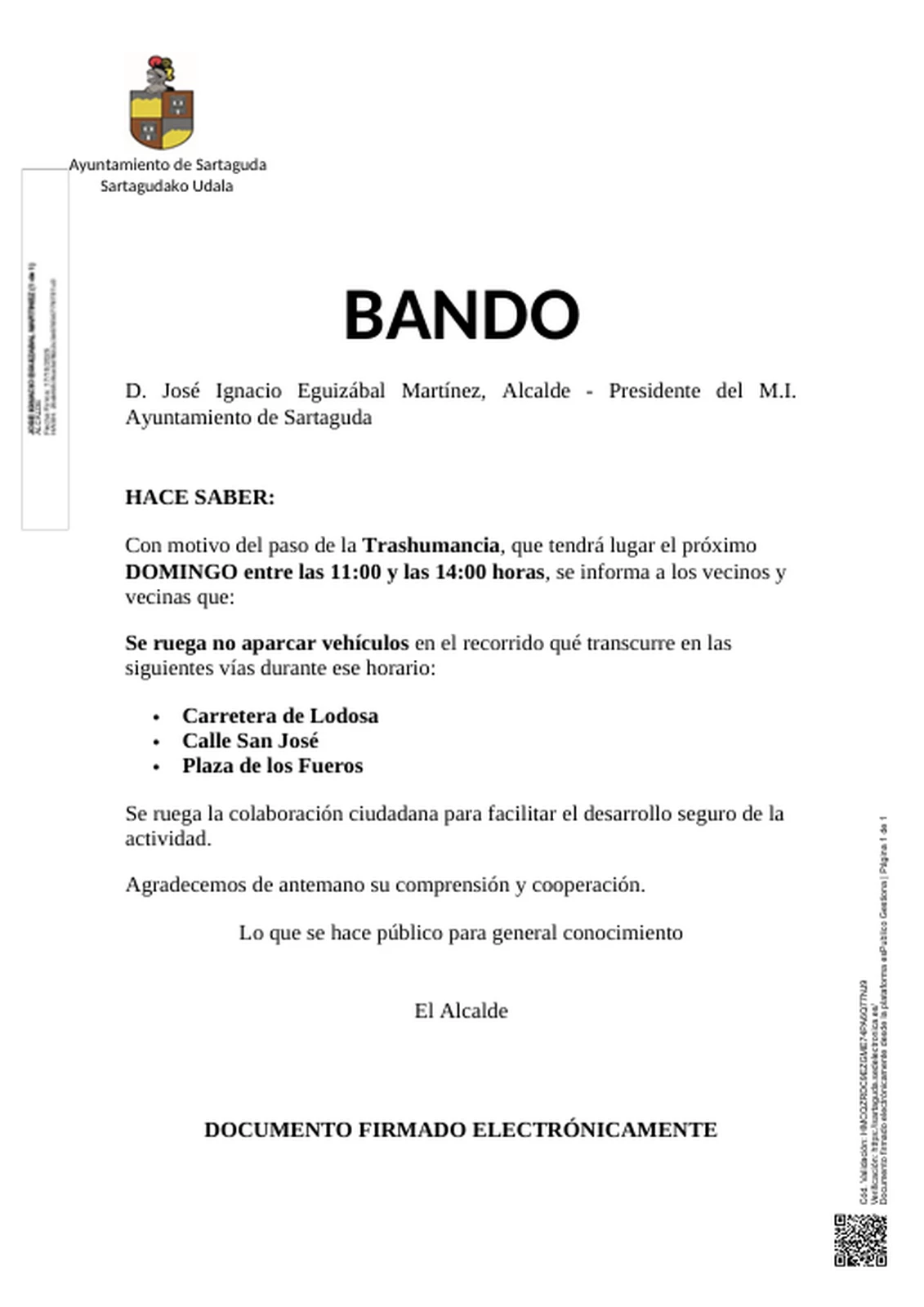 Bando trashumancia Bando trashumancia