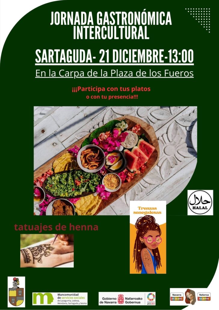 El próximo 21 de diciembre, Sartaguda celebra una Jornada Gastronómica Intercultural en la carpa de la Plaza de los Fueros.