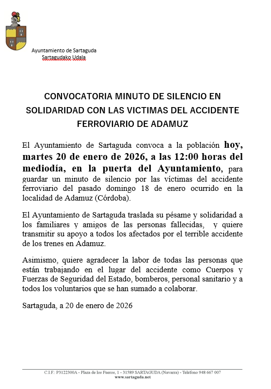 Sartaguda minuto de silencio