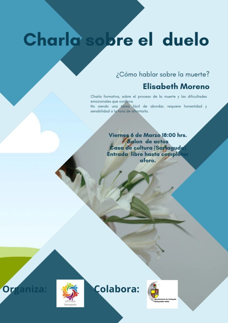 Charla formativa a cargo de Elisabeth Moreno, centrada en el proceso de la muerte y las dificultades emocionales que conlleva.
