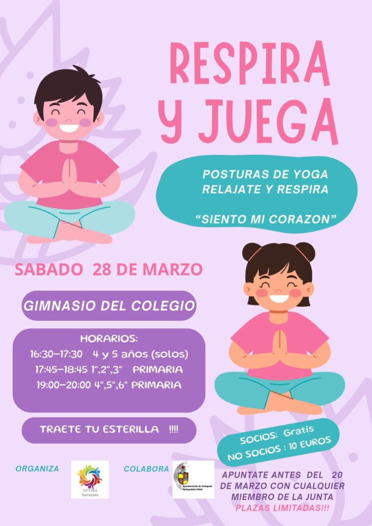 Actividad de yoga infantil pensada para que los niños aprendan a relajarse, respirar y conectar con su cuerpo de una forma divertida.