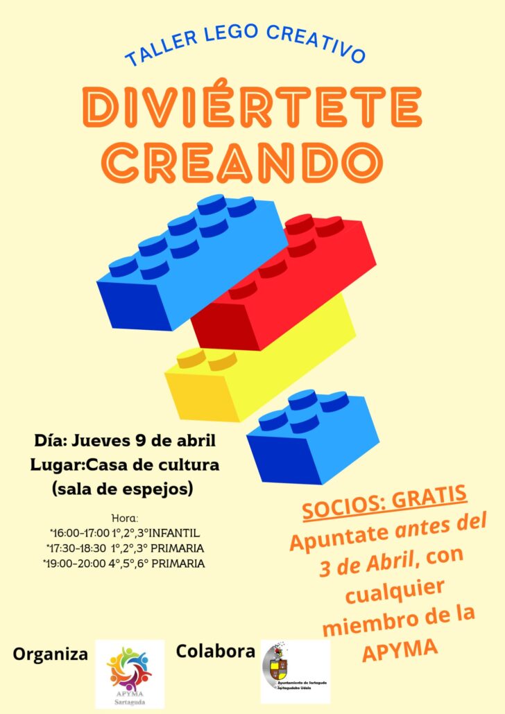 • Fecha: Jueves 9 de abril• Lugar: Casa de Cultura (sala de espejos)• Horarios:• 16:00 – 17:00: 1º, 2º y 3º Infantil• 17:30 – 18:30: 1º ...