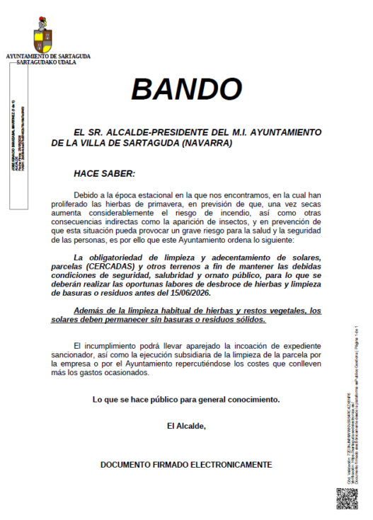 Bando limpieza solares Bando limpieza solares