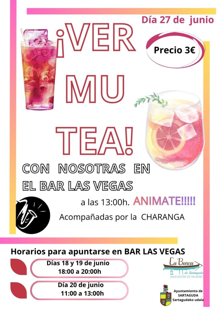 La Asociación de Mujeres La Barca organiza un vermut popular el próximo 27 de junio en el Bar Las Vegas de Sartaguda.