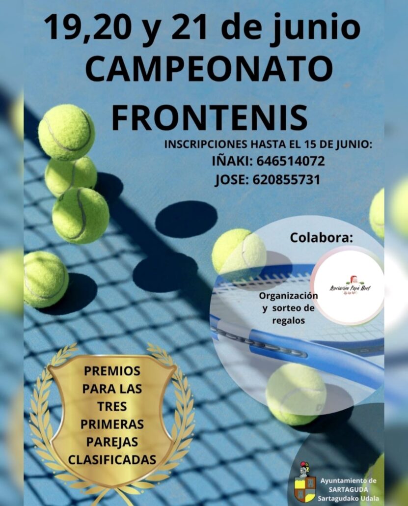 Con motivo del Torneo de Frontenis, se realizará un sorteo especial entre los participantes y asistentes al evento.