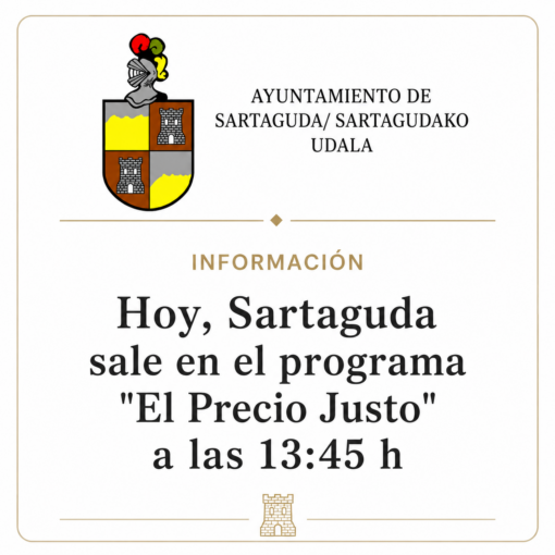 Sartaguda precio justo