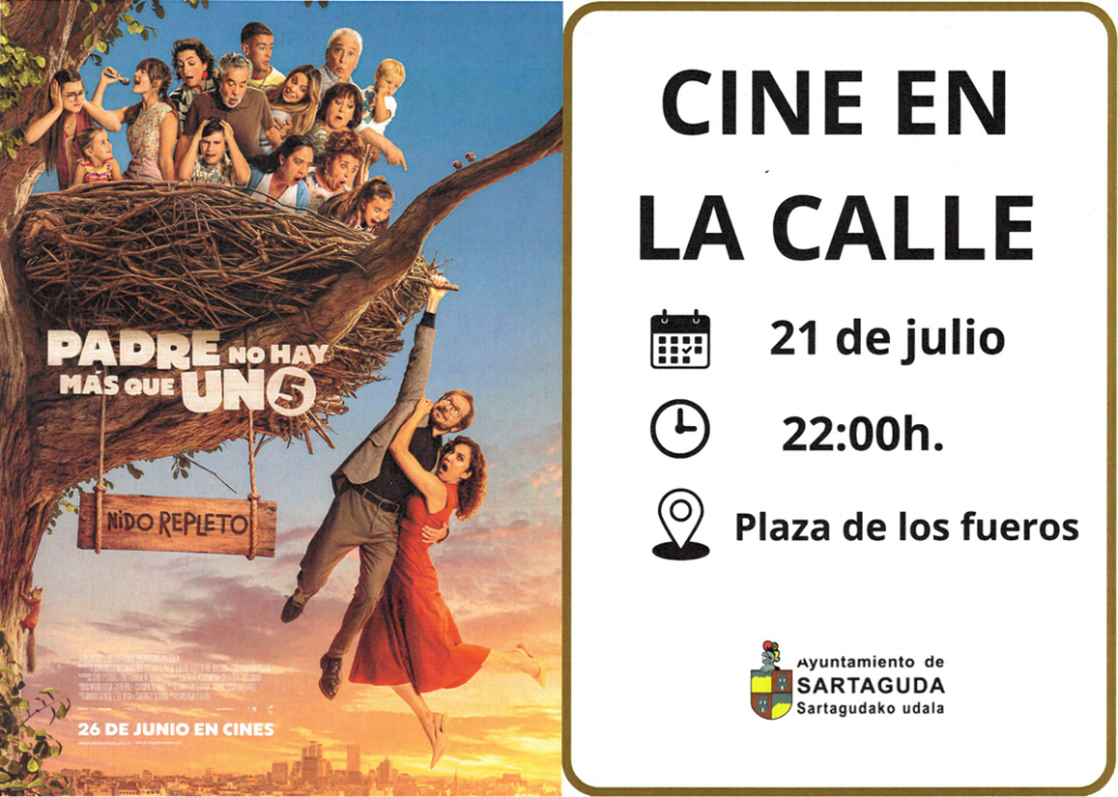 El próximo 21 de julio disfrutaremos de una nueva sesión de Cine en la calle con la película Padre no hay más que uno 5.