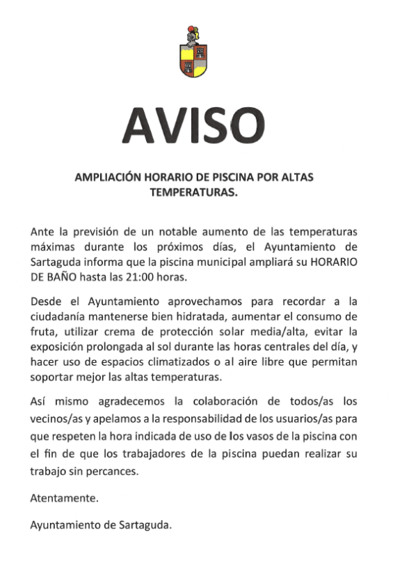 aviso sartagunda aviso sartagunda
