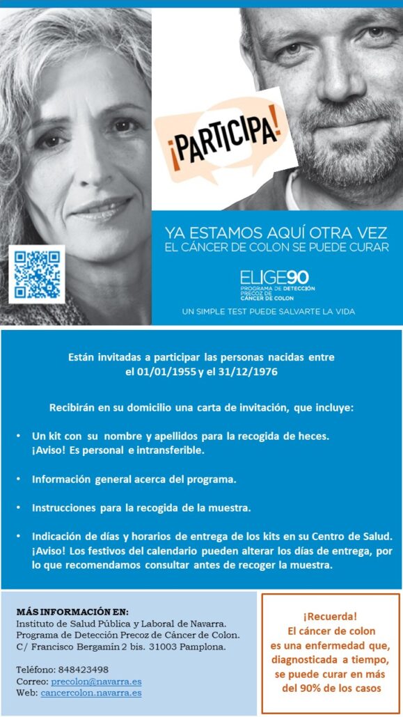 El Programa de Detección Precoz de Cáncer de Colon llegará próximamente a nuestra localidad. Están invitadas a participar.