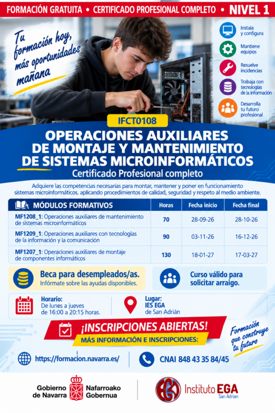 3 Cartel CP1 Operaciones auxiliares de montaje y mantenimiento de sistemas microinformáticos.docx 3 Cartel CP1 Operaciones auxiliares de montaje y mantenimiento de sistemas microinformáticos.docx